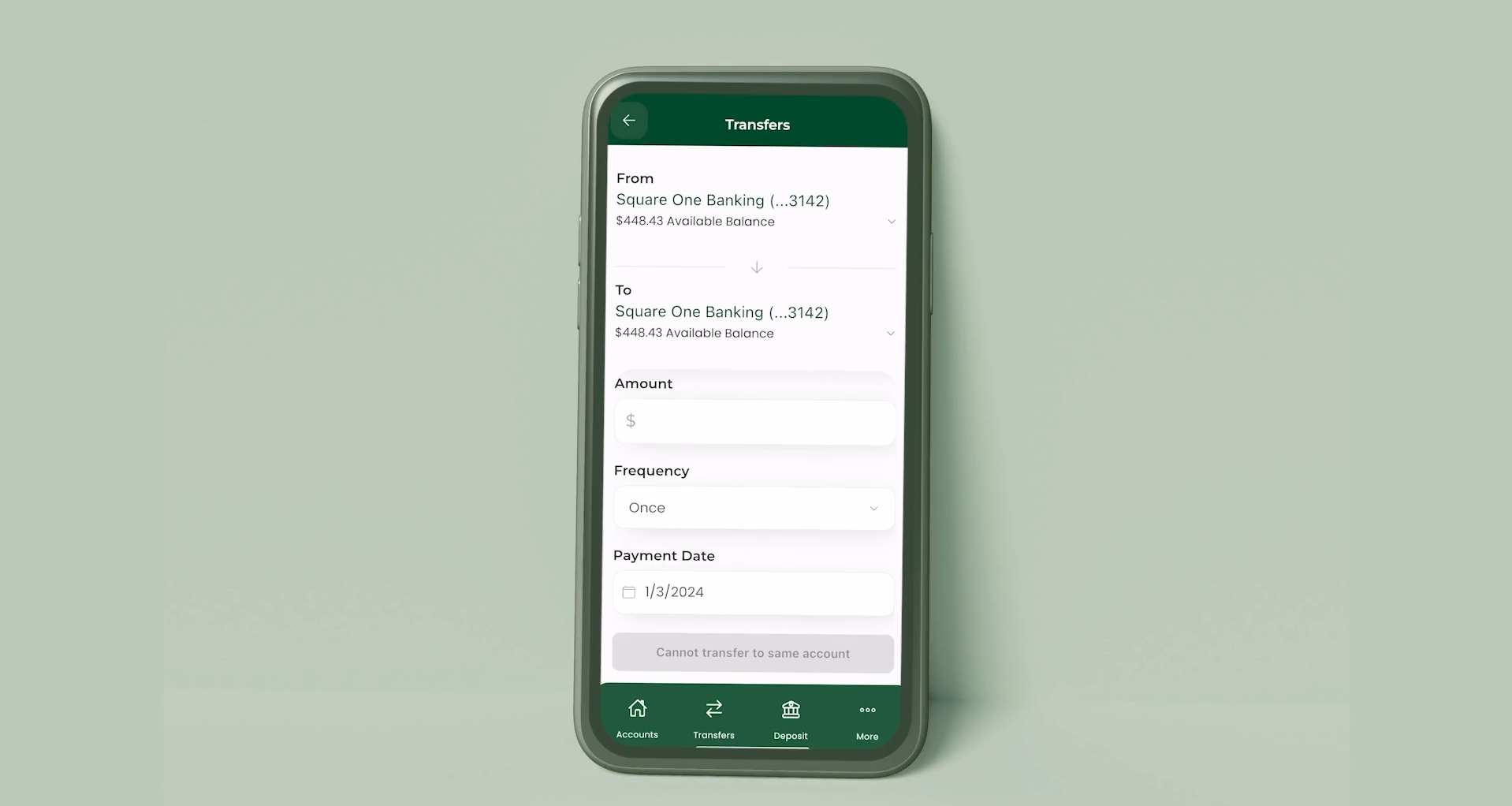 Bill Pay, Transfer, and Pay a Person in Legacy Mobile
